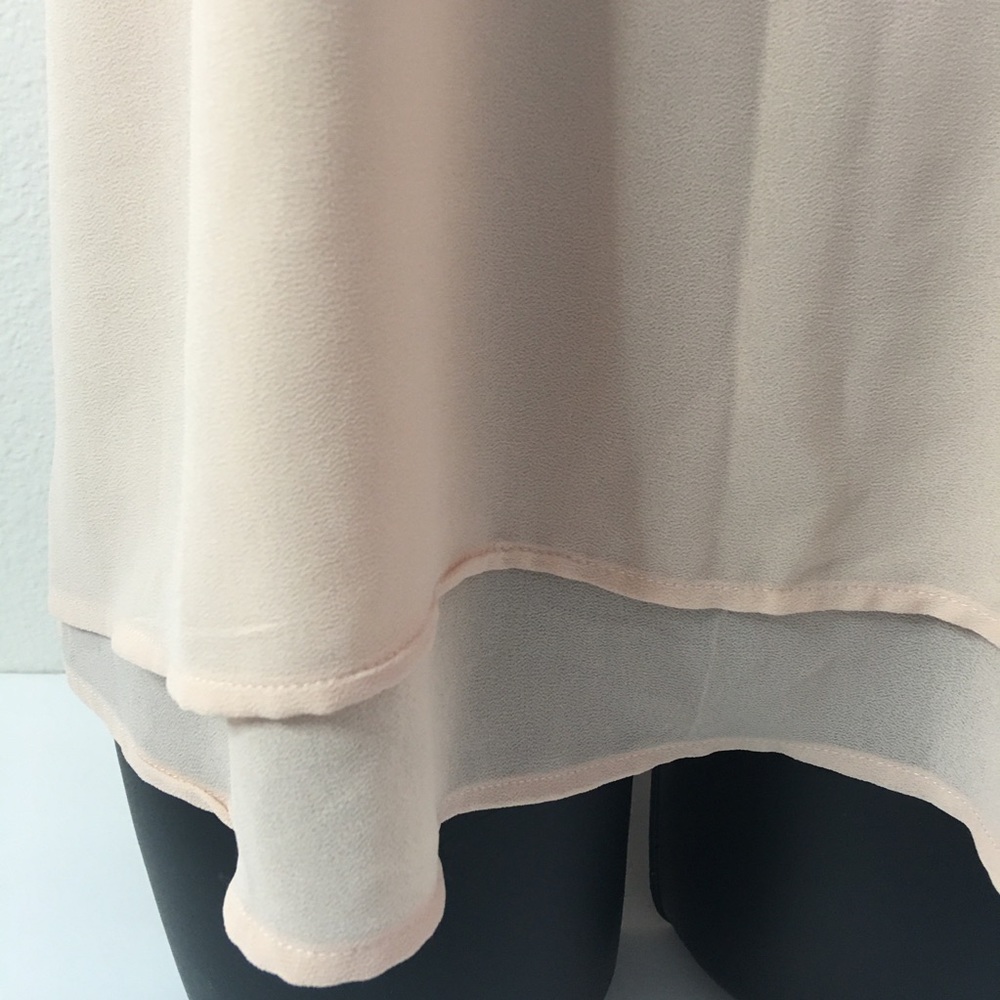 Monteau Los Angeles Peach Halter Top with White Lace Trim Size L - Picture 5 of 8